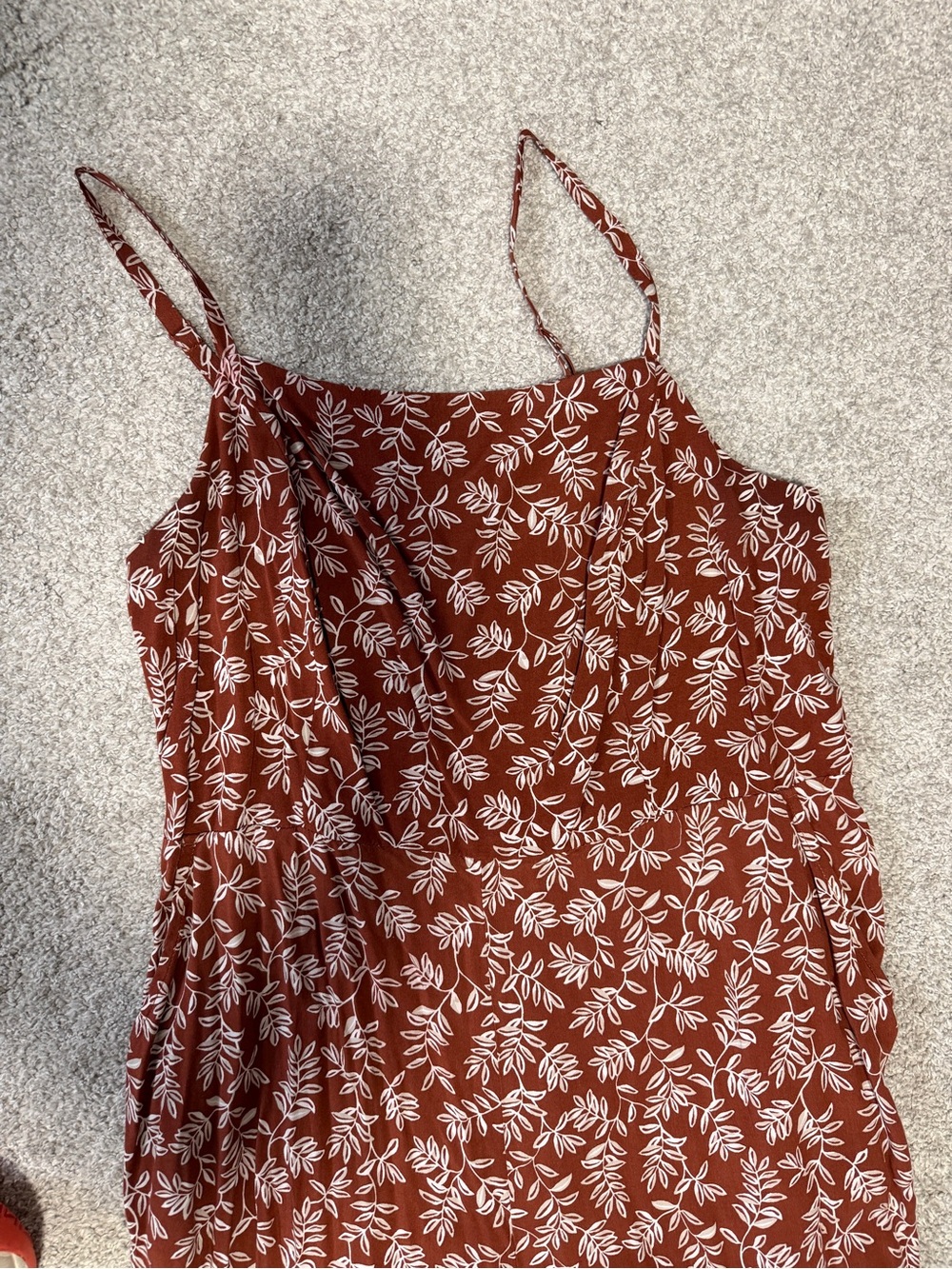 Rust Floral Jumpsuit